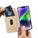ICarer CE Premium Leather Folio Case skórzane etui iPhone 14 Plus z klapką magnetyczne MagSafe jasnofioletowy (WMI14220715-LP)