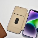 ICarer CE Premium Leather Folio Case skórzane etui iPhone 14 Plus z klapką magnetyczne MagSafe jasnofioletowy (WMI14220715-LP)