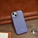 ICarer CE Premium Leather Folio Case skórzane etui iPhone 14 Plus z klapką magnetyczne MagSafe jasnofioletowy (WMI14220715-LP)