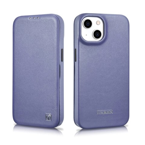 ICarer CE Premium Leather Folio Case skórzane etui iPhone 14 Plus z klapką magnetyczne MagSafe jasnofioletowy (WMI14220715-LP) ICarer CE Premium Leather Folio Case skórzane etui iPhone 14 Plus z klapką magnetyczne MagSafe jasnofioletowy (WMI14220715-LP)