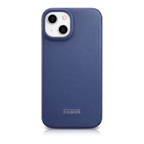 ICarer CE Premium Leather Folio Case skórzane etui iPhone 14 Plus z klapką magnetyczne MagSafe niebieski (WMI14220715-BU) ICarer CE Premium Leather Folio Case skórzane etui iPhone 14 Plus z klapką magnetyczne MagSafe niebieski (WMI14220715-BU)