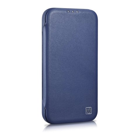 ICarer CE Premium Leather Folio Case skórzane etui iPhone 14 Plus z klapką magnetyczne MagSafe niebieski (WMI14220715-BU) ICarer CE Premium Leather Folio Case skórzane etui iPhone 14 Plus z klapką magnetyczne MagSafe niebieski (WMI14220715-BU)