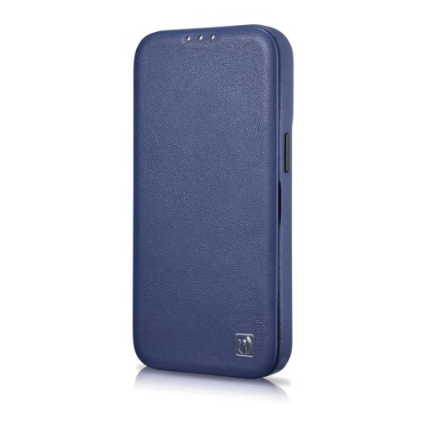 ICarer CE Premium Leather Folio Case skórzane etui iPhone 14 Plus z klapką magnetyczne MagSafe niebieski (WMI14220715-BU) ICarer CE Premium Leather Folio Case skórzane etui iPhone 14 Plus z klapką magnetyczne MagSafe niebieski (WMI14220715-BU)