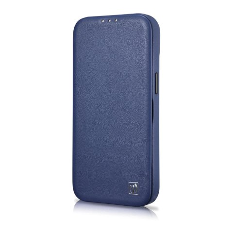 ICarer CE Premium Leather Folio Case skórzane etui iPhone 14 Plus z klapką magnetyczne MagSafe niebieski (WMI14220715-BU) ICarer CE Premium Leather Folio Case skórzane etui iPhone 14 Plus z klapką magnetyczne MagSafe niebieski (WMI14220715-BU)