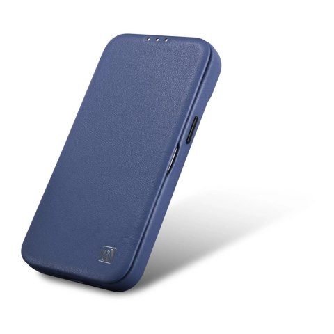 ICarer CE Premium Leather Folio Case skórzane etui iPhone 14 Plus z klapką magnetyczne MagSafe niebieski (WMI14220715-BU) ICarer CE Premium Leather Folio Case skórzane etui iPhone 14 Plus z klapką magnetyczne MagSafe niebieski (WMI14220715-BU)