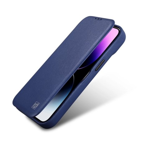 ICarer CE Premium Leather Folio Case skórzane etui iPhone 14 Plus z klapką magnetyczne MagSafe niebieski (WMI14220715-BU) ICarer CE Premium Leather Folio Case skórzane etui iPhone 14 Plus z klapką magnetyczne MagSafe niebieski (WMI14220715-BU)