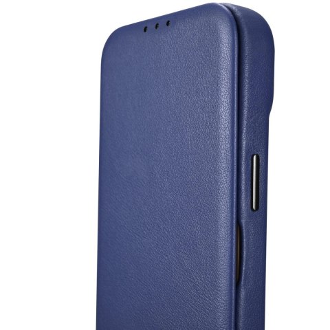 ICarer CE Premium Leather Folio Case skórzane etui iPhone 14 Plus z klapką magnetyczne MagSafe niebieski (WMI14220715-BU) ICarer CE Premium Leather Folio Case skórzane etui iPhone 14 Plus z klapką magnetyczne MagSafe niebieski (WMI14220715-BU)