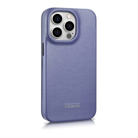 ICarer CE Premium Leather Folio Case skórzane etui iPhone 14 Pro Max z klapką magnetyczne MagSafe jasnofioletowy (WMI14220716-LP ICarer CE Premium Leather Folio Case skórzane etui iPhone 14 Pro Max z klapką magnetyczne MagSafe jasnofioletowy (WMI14220716-LP