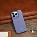 ICarer CE Premium Leather Folio Case skórzane etui iPhone 14 Pro Max z klapką magnetyczne MagSafe jasnofioletowy (WMI14220716-LP