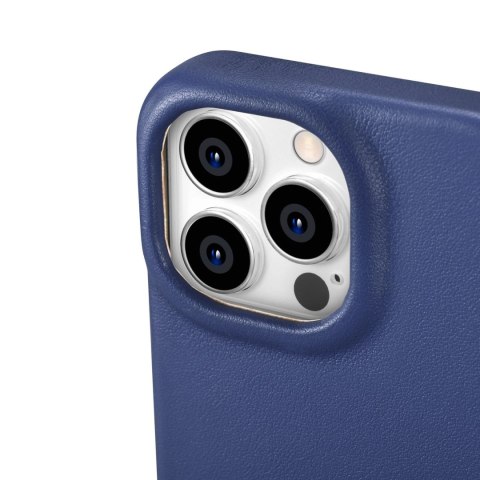 ICarer CE Premium Leather Folio Case skórzane etui iPhone 14 Pro Max z klapką magnetyczne MagSafe niebieski (WMI14220716-BU) ICarer CE Premium Leather Folio Case skórzane etui iPhone 14 Pro Max z klapką magnetyczne MagSafe niebieski (WMI14220716-BU)