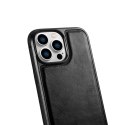 ICarer Leather Oil Wax etui iPhone 14 Pro Max skórzany pokrowiec czarne (WMI14220720-BK)
