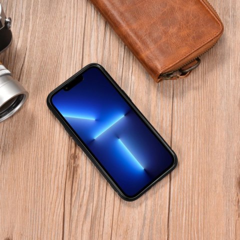 ICarer Leather Oil Wax etui iPhone 14 Pro Max skórzany pokrowiec czarne (WMI14220720-BK) ICarer Leather Oil Wax etui iPhone 14 Pro Max skórzany pokrowiec czarne (WMI14220720-BK)