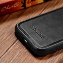 ICarer Leather Oil Wax etui iPhone 14 Pro Max skórzany pokrowiec czarne (WMI14220720-BK)