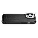 ICarer Leather Oil Wax etui iPhone 14 Pro Max skórzany pokrowiec czarne (WMI14220720-BK)