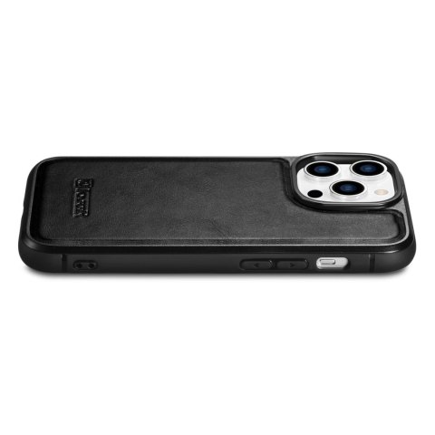 ICarer Leather Oil Wax etui iPhone 14 Pro Max skórzany pokrowiec czarne (WMI14220720-BK) ICarer Leather Oil Wax etui iPhone 14 Pro Max skórzany pokrowiec czarne (WMI14220720-BK)