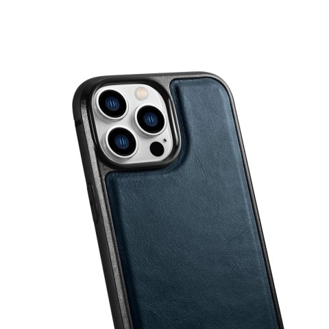ICarer Leather Oil Wax etui iPhone 14 Pro Max skórzany pokrowiec niebieskie (WMI14220720-BU) ICarer Leather Oil Wax etui iPhone 14 Pro Max skórzany pokrowiec niebieskie (WMI14220720-BU)