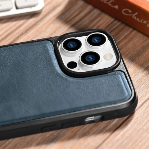 ICarer Leather Oil Wax etui iPhone 14 Pro Max skórzany pokrowiec niebieskie (WMI14220720-BU) ICarer Leather Oil Wax etui iPhone 14 Pro Max skórzany pokrowiec niebieskie (WMI14220720-BU)