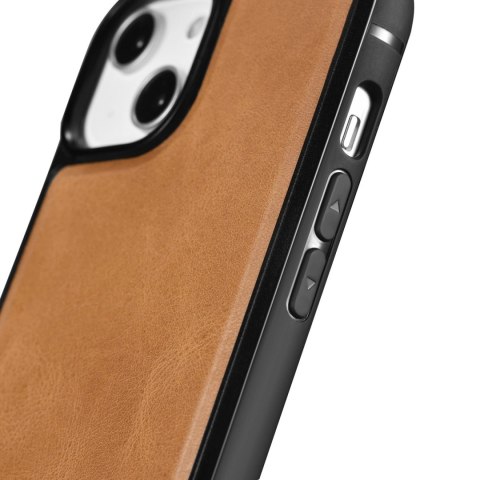ICarer Leather Oil Wax etui pokryte naturalną skórą do iPhone 14 Plus brązowy (WMI14220719-TN) ICarer Leather Oil Wax etui pokryte naturalną skórą do iPhone 14 Plus brązowy (WMI14220719-TN)