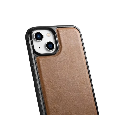 ICarer Leather Oil Wax etui pokryte naturalną skórą do iPhone 14 Plus brązowy (WMI14220719-TN) ICarer Leather Oil Wax etui pokryte naturalną skórą do iPhone 14 Plus brązowy (WMI14220719-TN)