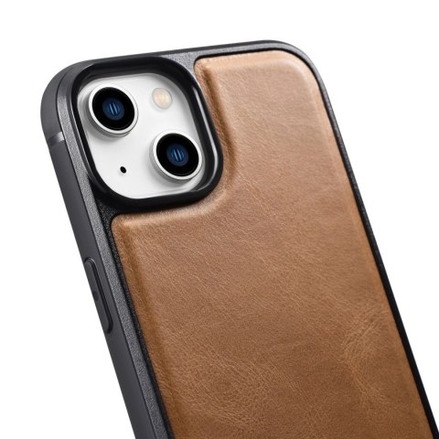 ICarer Leather Oil Wax etui pokryte naturalną skórą do iPhone 14 Plus brązowy (WMI14220719-TN) ICarer Leather Oil Wax etui pokryte naturalną skórą do iPhone 14 Plus brązowy (WMI14220719-TN)