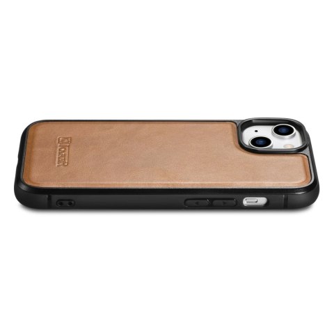 ICarer Leather Oil Wax etui pokryte naturalną skórą do iPhone 14 Plus brązowy (WMI14220719-TN) ICarer Leather Oil Wax etui pokryte naturalną skórą do iPhone 14 Plus brązowy (WMI14220719-TN)