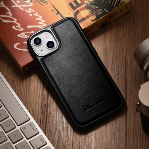 ICarer Leather Oil Wax etui pokryte naturalną skórą do iPhone 14 Plus czarny (WMI14220719-BK) ICarer Leather Oil Wax etui pokryte naturalną skórą do iPhone 14 Plus czarny (WMI14220719-BK)