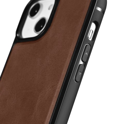 ICarer Leather Oil Wax etui pokryte naturalną skórą do iPhone 14 Plus (kompatybilne z MagSafe) brązowy (WMI14220719-BN) ICarer Leather Oil Wax etui pokryte naturalną skórą do iPhone 14 Plus (kompatybilne z MagSafe) brązowy (WMI14220719-BN)
