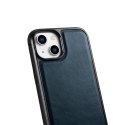 ICarer Leather Oil Wax etui pokryte naturalną skórą do iPhone 14 Plus niebieski (WMI14220719-BU)