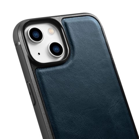 ICarer Leather Oil Wax etui pokryte naturalną skórą do iPhone 14 Plus niebieski (WMI14220719-BU) ICarer Leather Oil Wax etui pokryte naturalną skórą do iPhone 14 Plus niebieski (WMI14220719-BU)