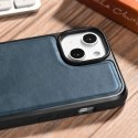 ICarer Leather Oil Wax etui pokryte naturalną skórą do iPhone 14 Plus niebieski (WMI14220719-BU)