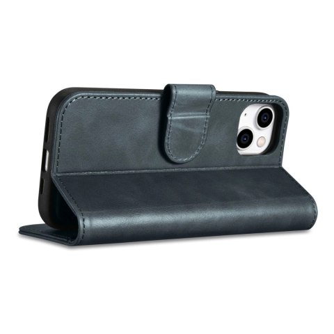 ICarer Oil Wax Wallet Case 2in1 etui iPhone 14 Plus skórzany pokrowiec z klapką Anti-RFID niebieski (WMI14220723-BU) ICarer Oil Wax Wallet Case 2in1 etui iPhone 14 Plus skórzany pokrowiec z klapką Anti-RFID niebieski (WMI14220723-BU)