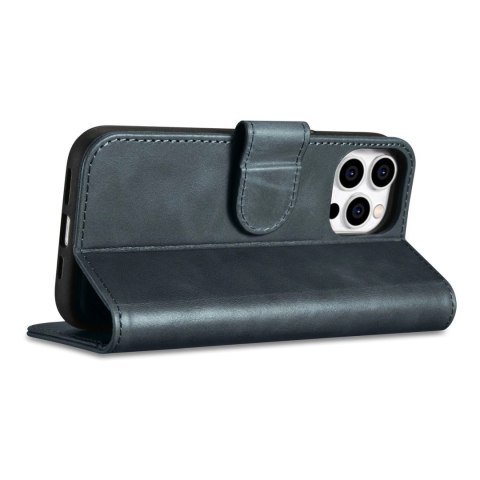 ICarer Oil Wax Wallet Case 2in1 etui iPhone 14 Pro Max skórzany pokrowiec z klapką Anti-RFID niebieski (WMI14220724-BU) ICarer Oil Wax Wallet Case 2in1 etui iPhone 14 Pro Max skórzany pokrowiec z klapką Anti-RFID niebieski (WMI14220724-BU)
