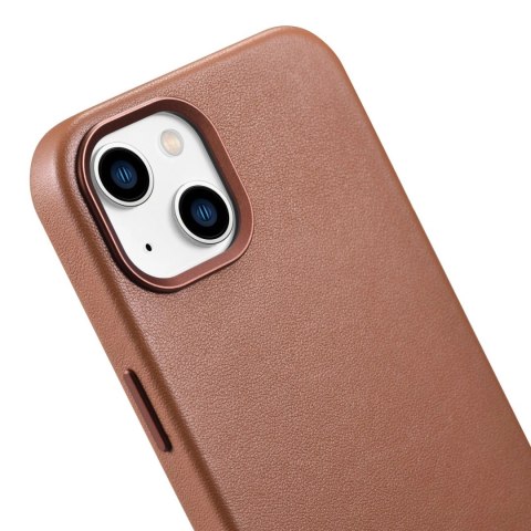 ICarer Case Leather pokrowiec etui z naturalnej skóry do iPhone 14 Plus brązowy (kompatybilne z MagSafe) ICarer Case Leather pokrowiec etui z naturalnej skóry do iPhone 14 Plus brązowy (kompatybilne z MagSafe)
