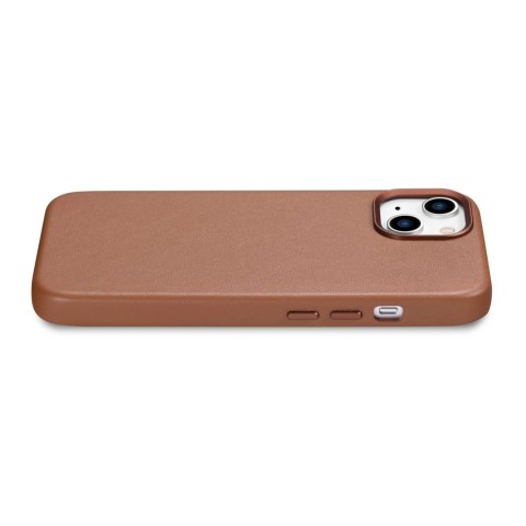 ICarer Case Leather pokrowiec etui z naturalnej skóry do iPhone 14 Plus brązowy (kompatybilne z MagSafe) ICarer Case Leather pokrowiec etui z naturalnej skóry do iPhone 14 Plus brązowy (kompatybilne z MagSafe)