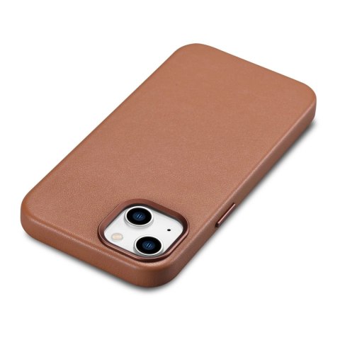 ICarer Case Leather pokrowiec etui z naturalnej skóry do iPhone 14 Plus brązowy (kompatybilne z MagSafe) ICarer Case Leather pokrowiec etui z naturalnej skóry do iPhone 14 Plus brązowy (kompatybilne z MagSafe)