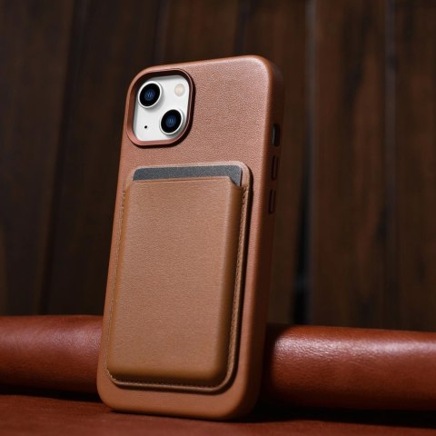 ICarer Case Leather pokrowiec etui z naturalnej skóry do iPhone 14 Plus brązowy (kompatybilne z MagSafe) ICarer Case Leather pokrowiec etui z naturalnej skóry do iPhone 14 Plus brązowy (kompatybilne z MagSafe)