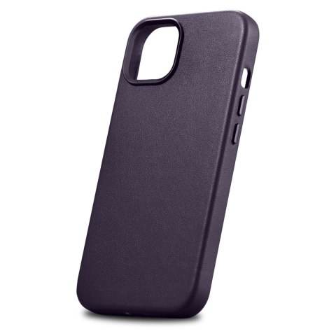 ICarer Case Leather pokrowiec etui z naturalnej skóry do iPhone 14 Plus ciemnofioletowy (kompatybilne z MagSafe) ICarer Case Leather pokrowiec etui z naturalnej skóry do iPhone 14 Plus ciemnofioletowy (kompatybilne z MagSafe)