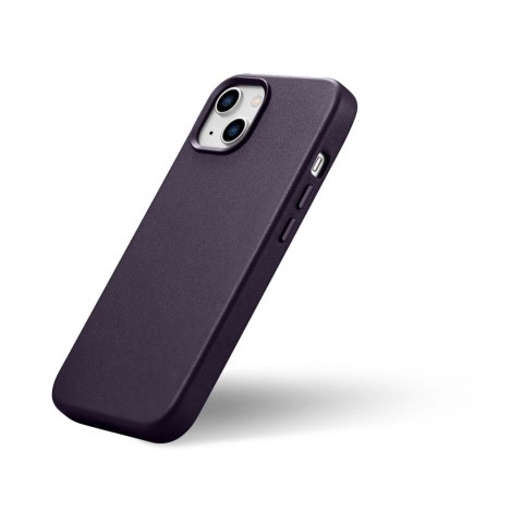 ICarer Case Leather pokrowiec etui z naturalnej skóry do iPhone 14 Plus ciemnofioletowy (kompatybilne z MagSafe) ICarer Case Leather pokrowiec etui z naturalnej skóry do iPhone 14 Plus ciemnofioletowy (kompatybilne z MagSafe)