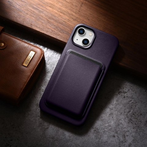 ICarer Case Leather pokrowiec etui z naturalnej skóry do iPhone 14 Plus ciemnofioletowy (kompatybilne z MagSafe) ICarer Case Leather pokrowiec etui z naturalnej skóry do iPhone 14 Plus ciemnofioletowy (kompatybilne z MagSafe)
