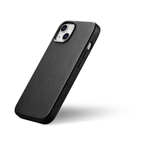 ICarer Case Leather pokrowiec etui z naturalnej skóry do iPhone 14 Plus czarny (kompatybilne z MagSafe) ICarer Case Leather pokrowiec etui z naturalnej skóry do iPhone 14 Plus czarny (kompatybilne z MagSafe)