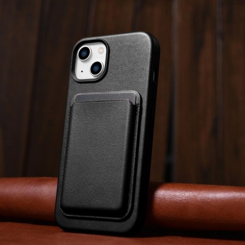 ICarer Case Leather pokrowiec etui z naturalnej skóry do iPhone 14 Plus czarny (kompatybilne z MagSafe) ICarer Case Leather pokrowiec etui z naturalnej skóry do iPhone 14 Plus czarny (kompatybilne z MagSafe)