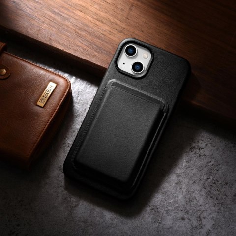 ICarer Case Leather pokrowiec etui z naturalnej skóry do iPhone 14 Plus czarny (kompatybilne z MagSafe) ICarer Case Leather pokrowiec etui z naturalnej skóry do iPhone 14 Plus czarny (kompatybilne z MagSafe)