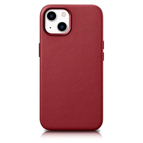 ICarer Case Leather pokrowiec etui z naturalnej skóry do iPhone 14 Plus czerwony (kompatybilne z MagSafe) ICarer Case Leather pokrowiec etui z naturalnej skóry do iPhone 14 Plus czerwony (kompatybilne z MagSafe)