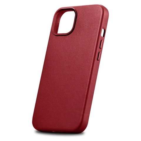 ICarer Case Leather pokrowiec etui z naturalnej skóry do iPhone 14 Plus czerwony (kompatybilne z MagSafe) ICarer Case Leather pokrowiec etui z naturalnej skóry do iPhone 14 Plus czerwony (kompatybilne z MagSafe)