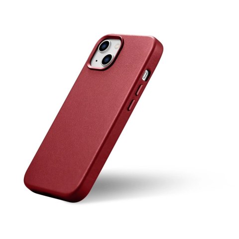 ICarer Case Leather pokrowiec etui z naturalnej skóry do iPhone 14 Plus czerwony (kompatybilne z MagSafe) ICarer Case Leather pokrowiec etui z naturalnej skóry do iPhone 14 Plus czerwony (kompatybilne z MagSafe)