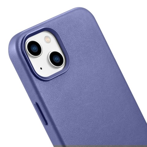 ICarer Case Leather pokrowiec etui z naturalnej skóry do iPhone 14 Plus jasnofioletowy (kompatybilne z MagSafe) ICarer Case Leather pokrowiec etui z naturalnej skóry do iPhone 14 Plus jasnofioletowy (kompatybilne z MagSafe)