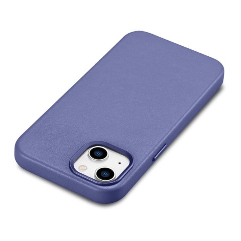 ICarer Case Leather pokrowiec etui z naturalnej skóry do iPhone 14 Plus jasnofioletowy (kompatybilne z MagSafe) ICarer Case Leather pokrowiec etui z naturalnej skóry do iPhone 14 Plus jasnofioletowy (kompatybilne z MagSafe)