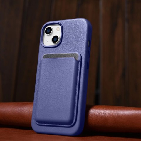 ICarer Case Leather pokrowiec etui z naturalnej skóry do iPhone 14 Plus jasnofioletowy (kompatybilne z MagSafe) ICarer Case Leather pokrowiec etui z naturalnej skóry do iPhone 14 Plus jasnofioletowy (kompatybilne z MagSafe)