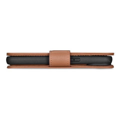 ICarer Wallet Case 2in1 etui iPhone 14 skórzany pokrowiec z klapką Anti-RFID brązowy (WMI14220725-BN) ICarer Wallet Case 2in1 etui iPhone 14 skórzany pokrowiec z klapką Anti-RFID brązowy (WMI14220725-BN)