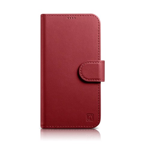ICarer Wallet Case 2in1 etui iPhone 14 skórzany pokrowiec z klapką Anti-RFID czerwony (WMI14220725-RD) ICarer Wallet Case 2in1 etui iPhone 14 skórzany pokrowiec z klapką Anti-RFID czerwony (WMI14220725-RD)